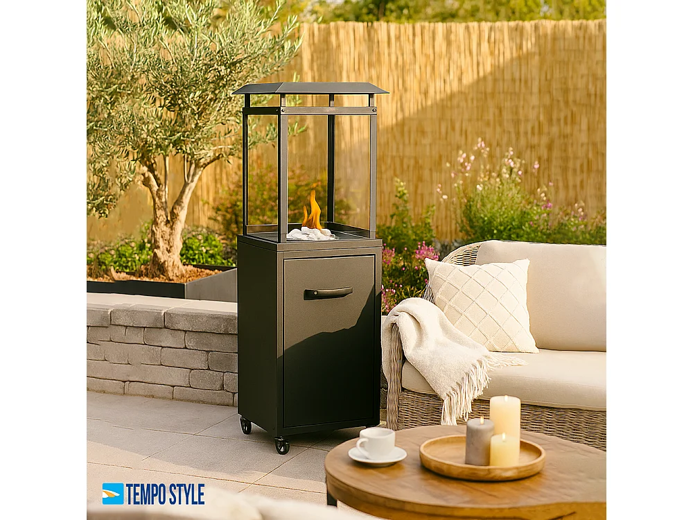 Tempo Style - Stufa a Gas Raven (8 kW) – Stufa da esterno Nero