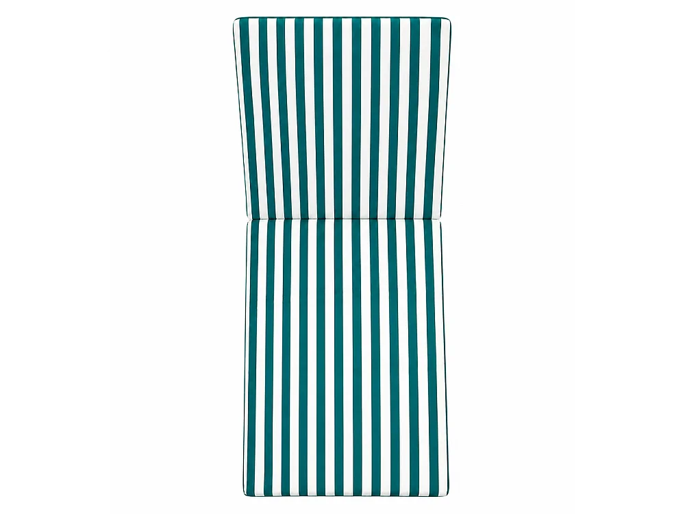 Tempo Style - Cuscino per lettino da esterno 190×60 cm a righe con schienale reclinabile e laccetti in poliestere – Verde/Bianco