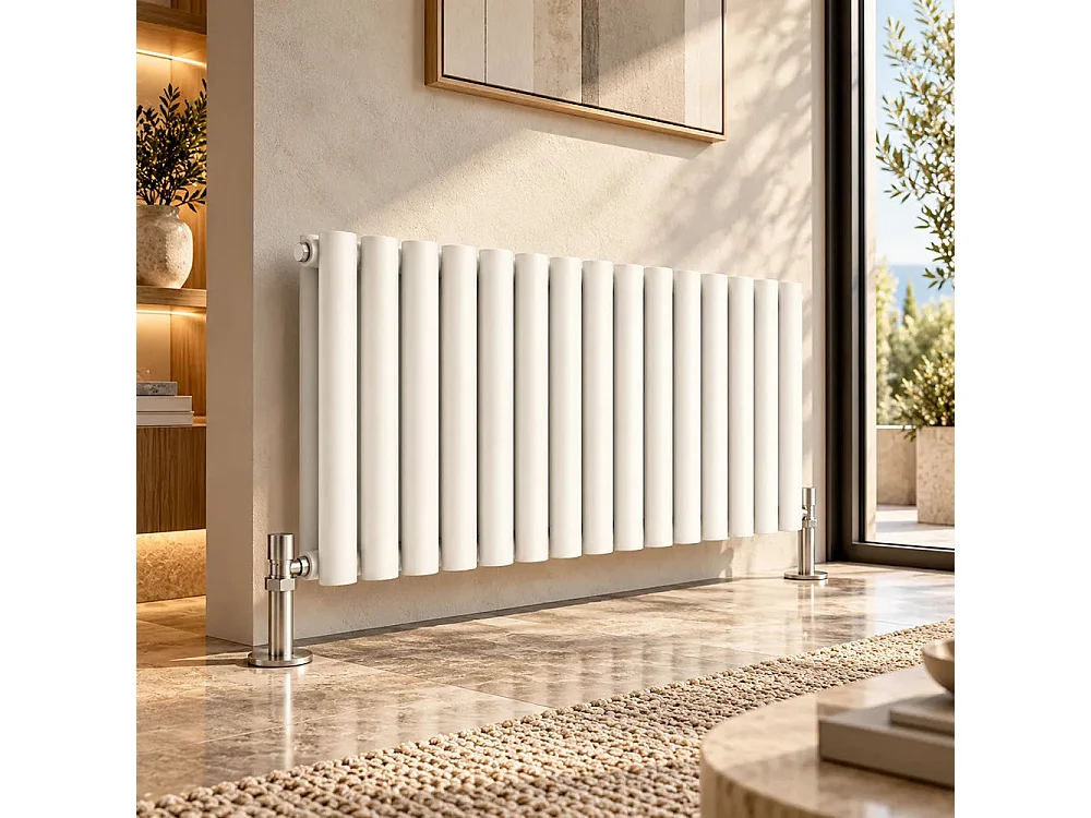 Tempo Style - Radiateur 600x840 mm | 871 W | Radiateur décoratif 5399 BTU, 14x2 éléments - Blanc