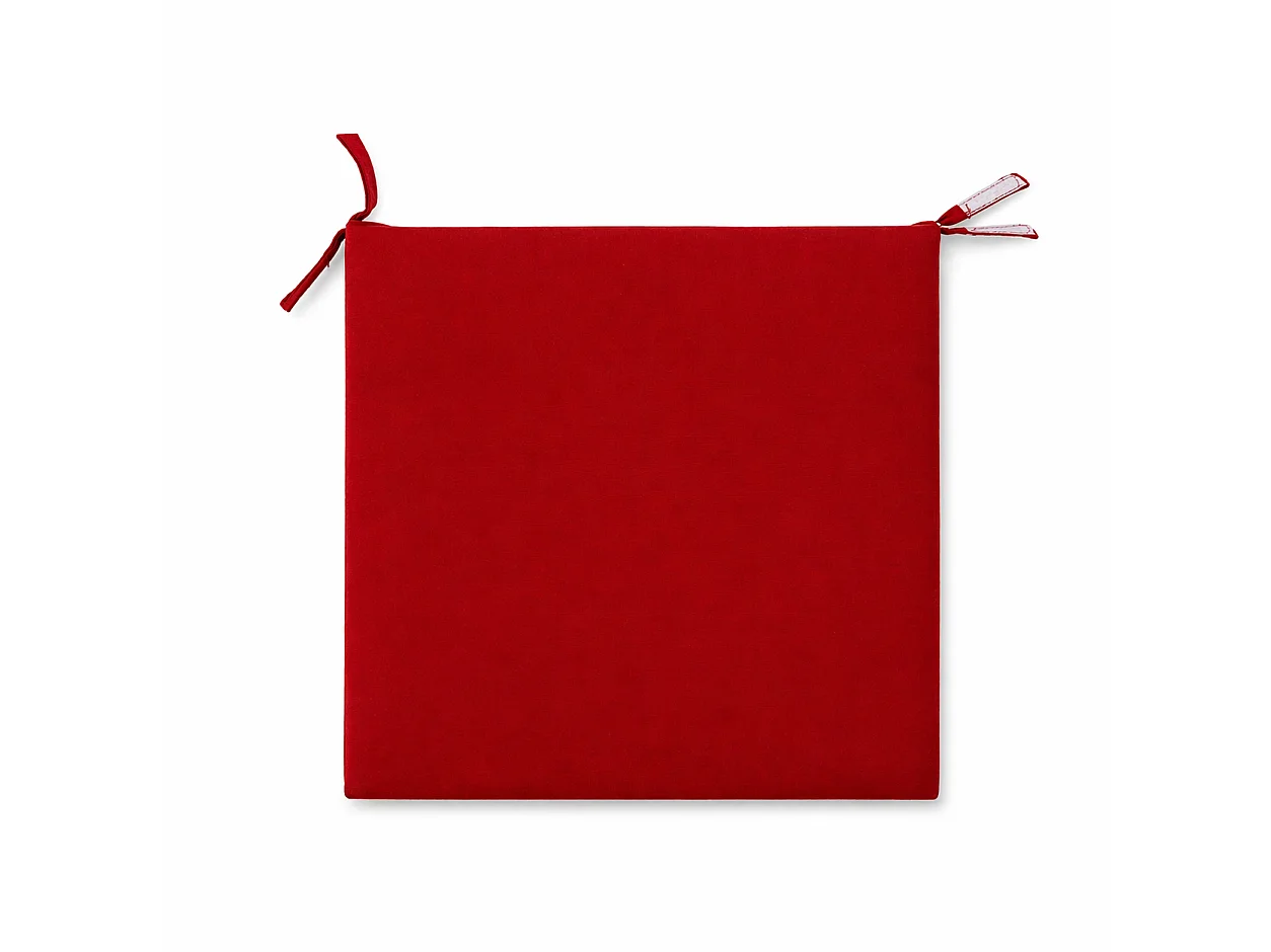 Tempo Style - Cuscino seduta per sedia 45x47cm con velcro in poliestere – Bordeaux