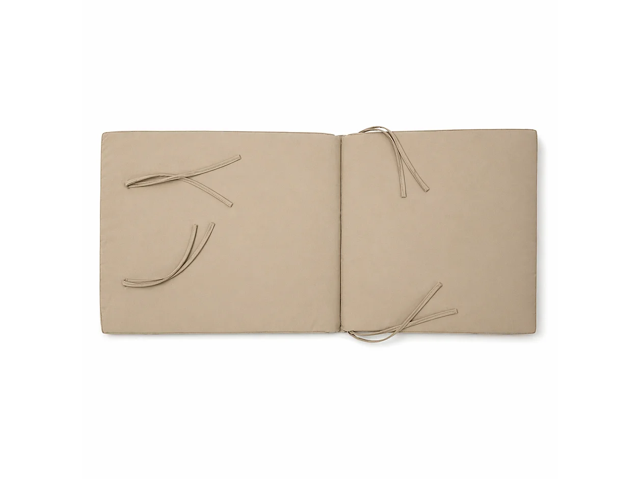Tempo Style - Cuscino con schienale per sedia 115×50 cm con Laccetti in poliestere – Beige