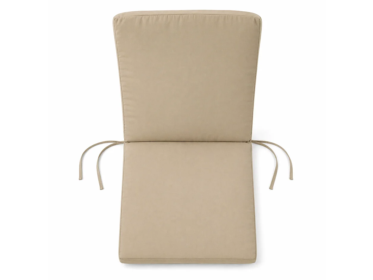 Tempo Style - Cuscino con schienale per sedia 115×50 cm con Laccetti in poliestere – Beige