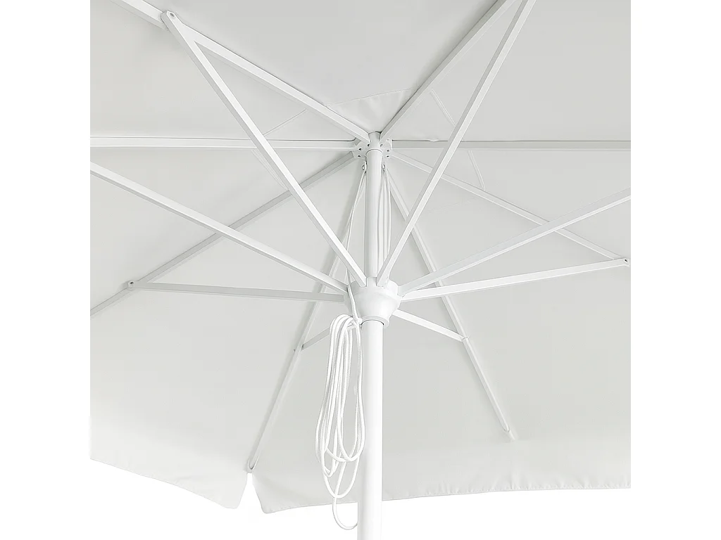 Tempo Style - Ombrellone per esterni Vomero con telo bianco e palo bianco lucido 3 x 3 m
