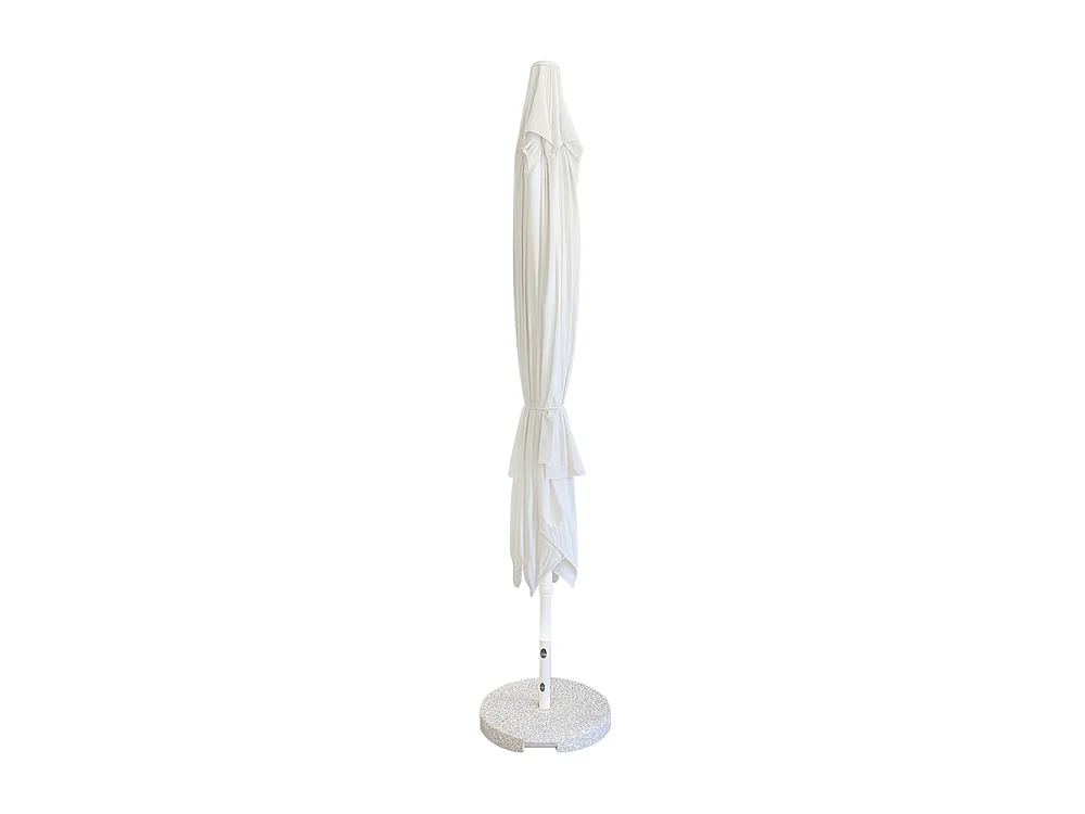 Tempo Style - Ombrellone per esterni Vomero con telo bianco e palo bianco lucido 3 x 3 m