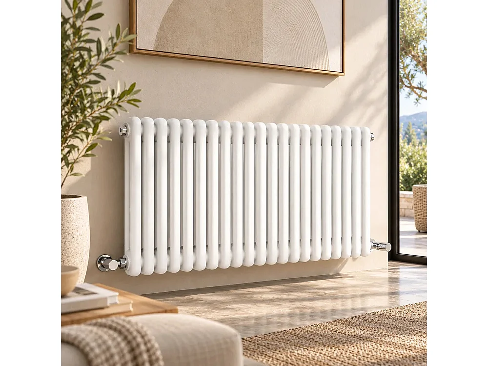 Tempo Style - Radiateur 600x1010 mm | 1424 W | Radiateur décoratif 5783 BTU, 22 éléments - Blanc