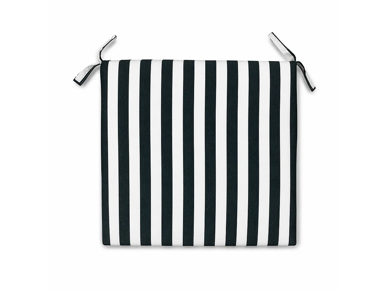 Tempo Style - Cuscino seduta per sedia 45x47cm con velcro in poliestere – Blu/Bianco
