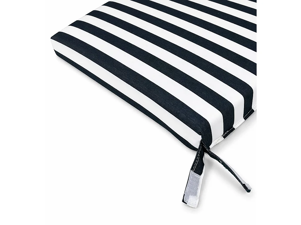 Tempo Style - Cuscino seduta per sedia 45x47cm con velcro in poliestere – Blu/Bianco
