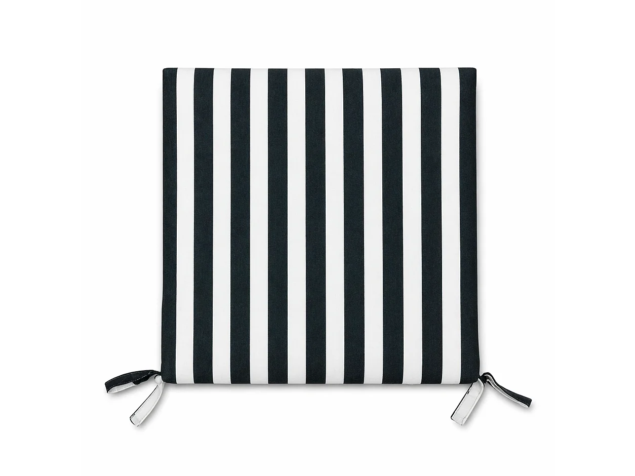 Tempo Style - Cuscino seduta per sedia 45x47cm con velcro in poliestere – Blu/Bianco