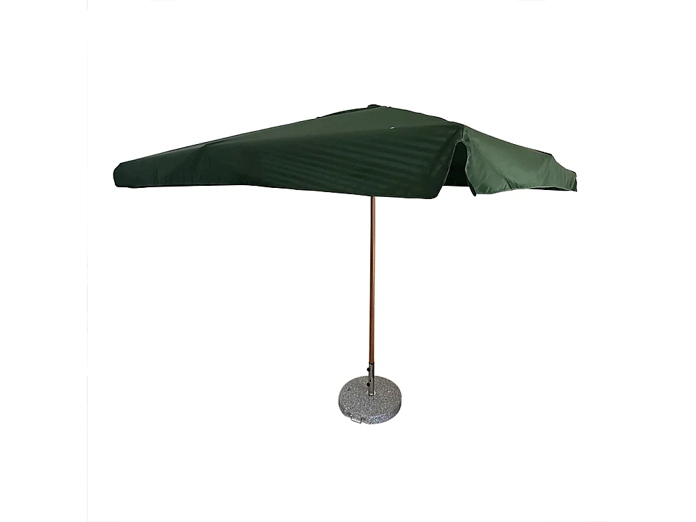 Tempo Style - Ombrellone da Giardino Vomero 3x3 m | Ombrellone da Esterno in Alluminio e Poliestere 180g/㎡ (Verde/Legno Noce)