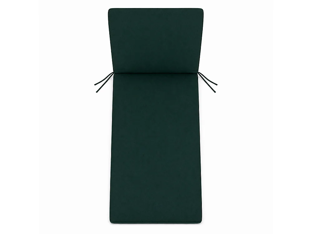 Tempo Style - Cuscino per lettino da esterno 190×60 cm con schienale reclinabile e laccetti in poliestere – Verde