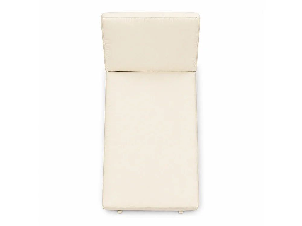 Tempo Style - Cuscino per lettino da esterno 192×61 cm con schienale reclinabile e velcro in poliestere – Avorio