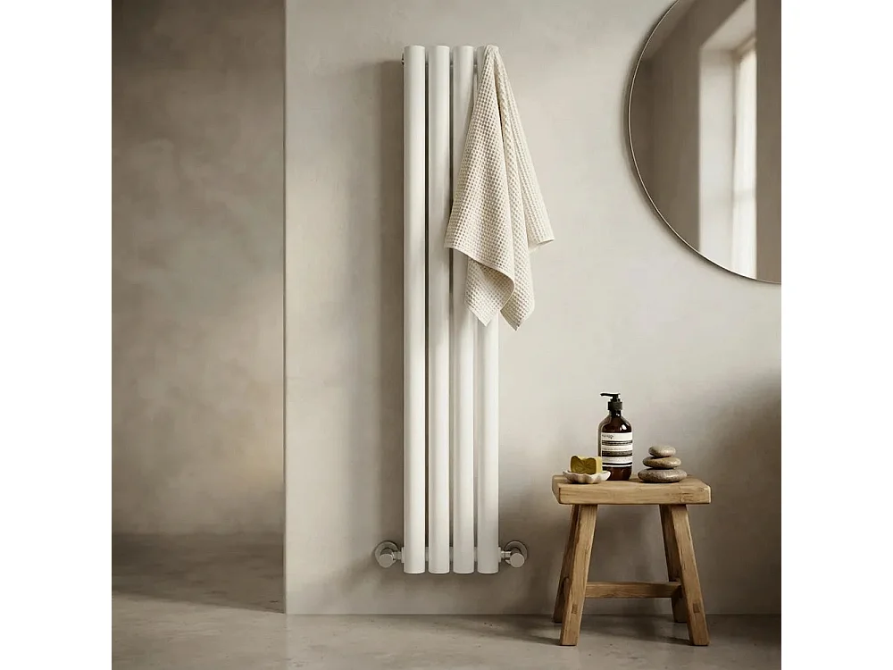 Tempo Style - Radiateur vertical 1800x240 mm | 678 W | Radiateur décoratif 3857 BTU, 4 x 2 éléments - Blanc