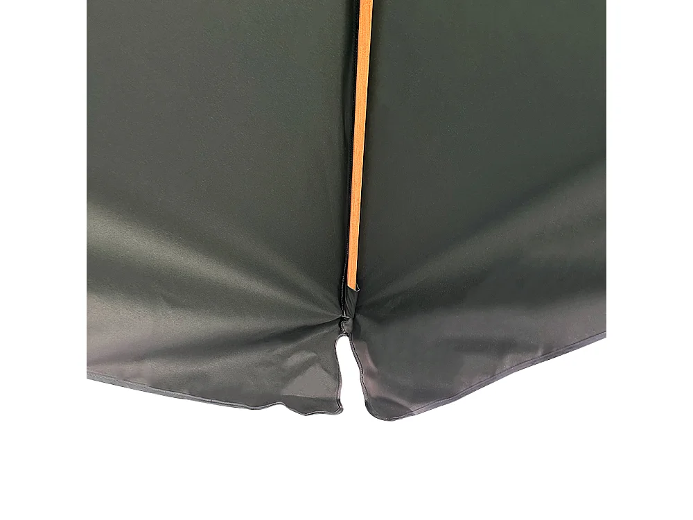 Tempo Style - Ombrellone da Giardino Vomero 3x3 m | Ombrellone da Esterno in Alluminio e Poliestere 180g/㎡ (Verde/Legno Rovere)