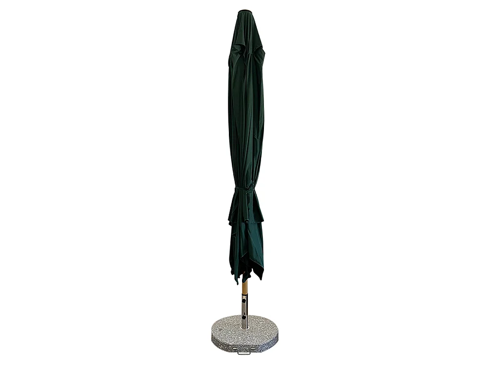 Tempo Style - Ombrellone da Giardino Vomero 3x3 m | Ombrellone da Esterno in Alluminio e Poliestere 180g/㎡ (Verde/Legno Rovere)