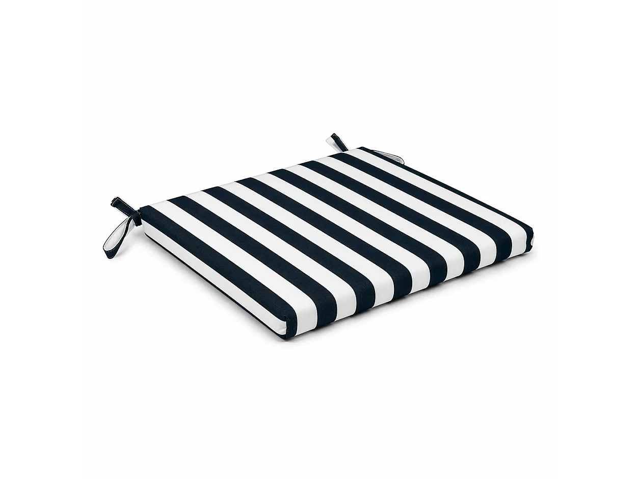 Tempo Style - Cuscino seduta per sedia 45x47cm con velcro in poliestere – Verde/Bianco