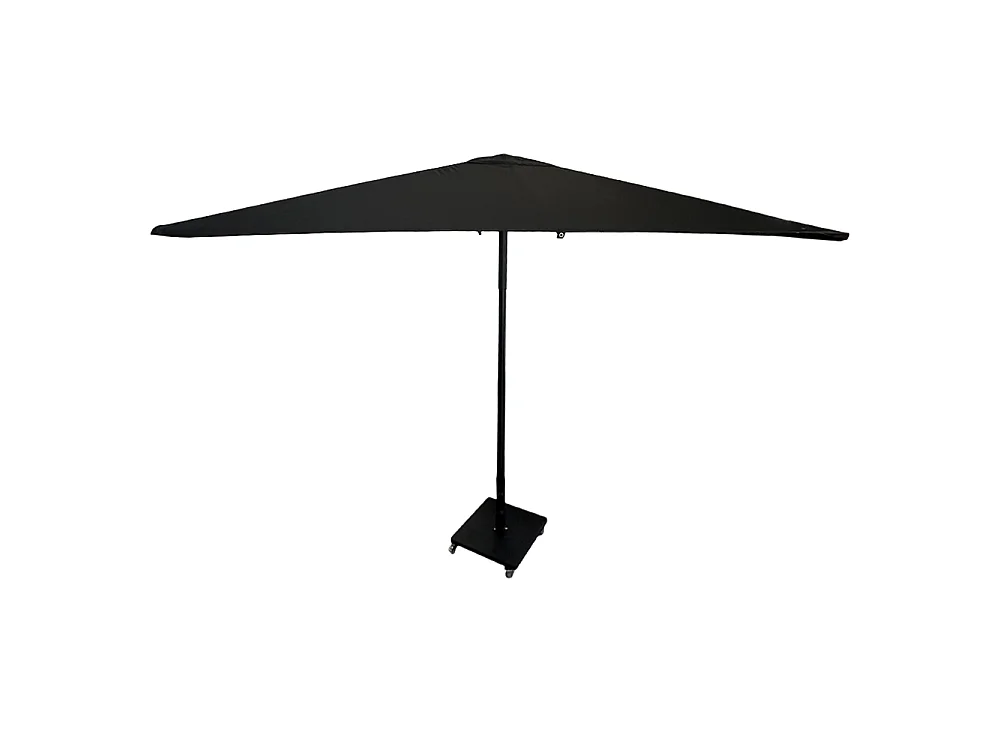 Tempo Style - Ombrellone da Giardino Parioli Plus 3x3 m | Robusto Ombrellone da Esterno in Alluminio e Poliestere 180g/㎡ (Nero)
