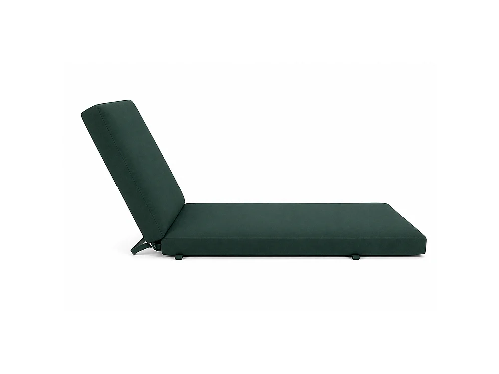 Tempo Style - Cuscino per lettino da esterno 192×61 cm con schienale reclinabile e velcro in poliestere – Verde