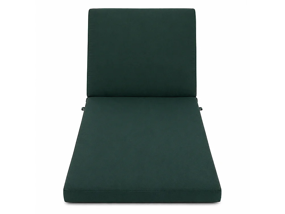 Tempo Style - Cuscino per lettino da esterno 192×61 cm con schienale reclinabile e velcro in poliestere – Verde