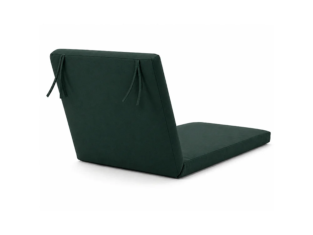 Tempo Style - Cuscino per lettino da esterno 192×61 cm con schienale reclinabile e velcro in poliestere – Verde