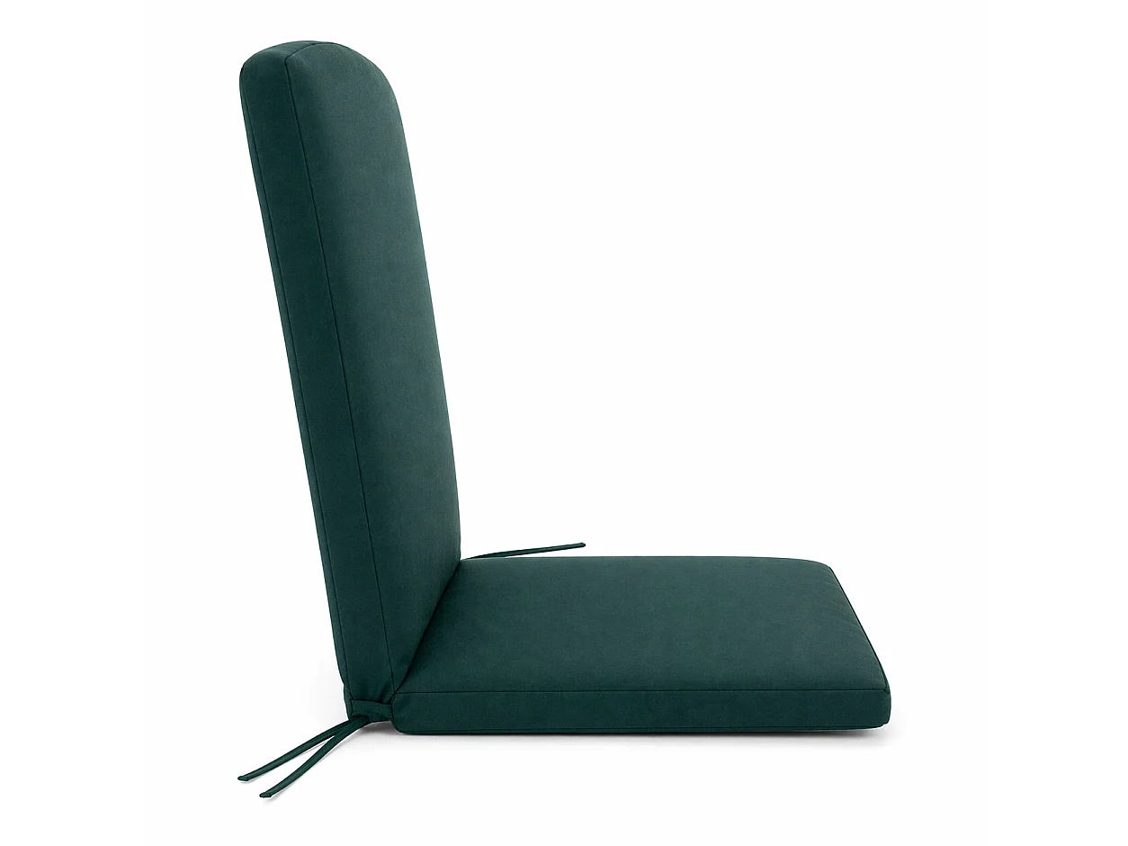 Tempo Style - Cuscino con schienale per sedia 115×50 cm con Laccetti in poliestere – Verde