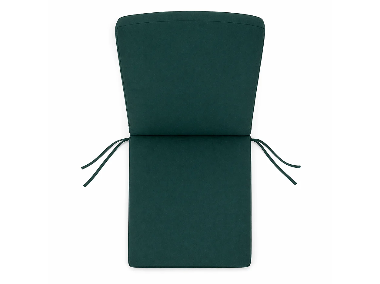 Tempo Style - Cuscino con schienale per sedia 115×50 cm con Laccetti in poliestere – Verde
