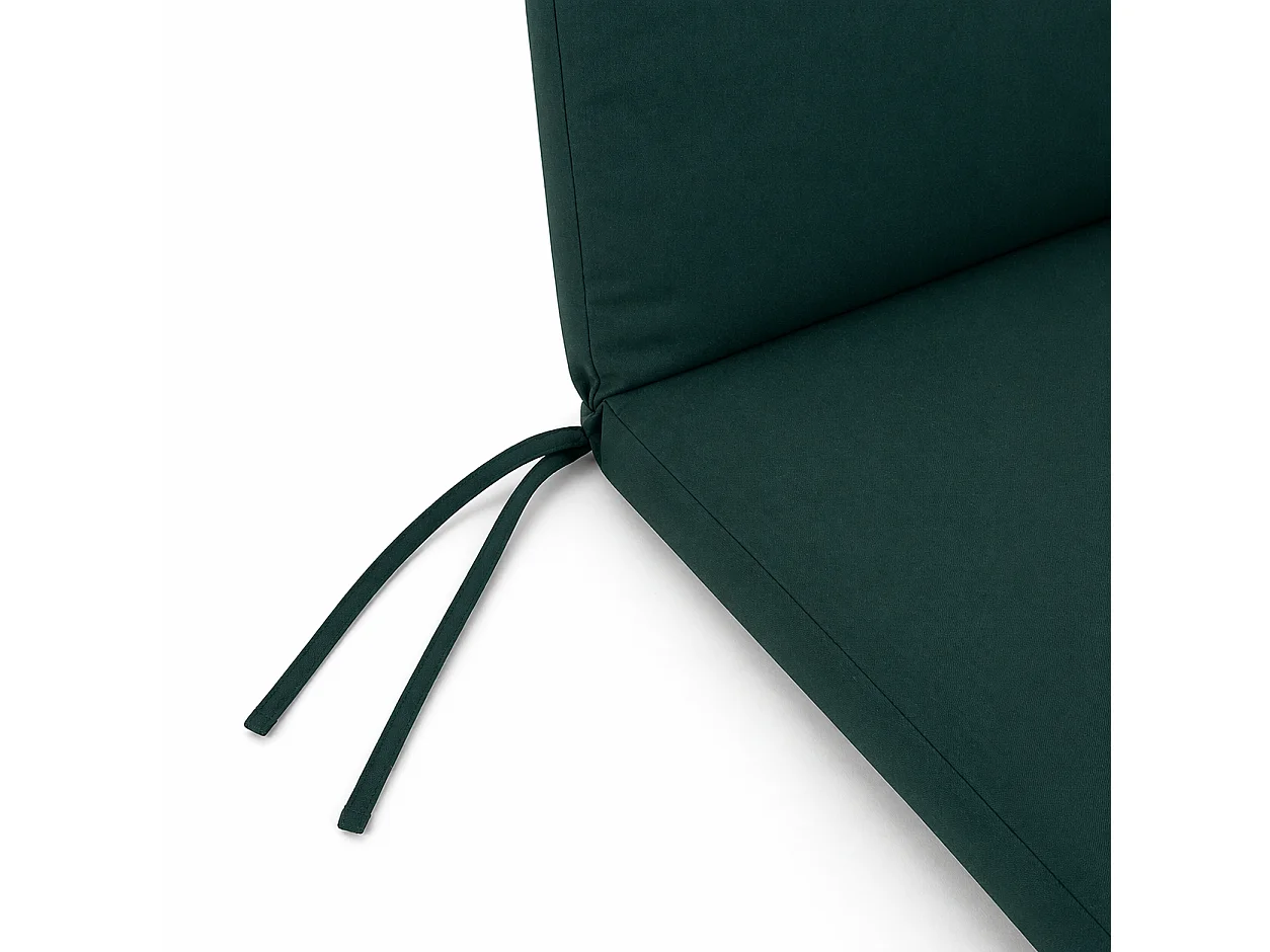 Tempo Style - Cuscino con schienale per sedia 115×50 cm con Laccetti in poliestere – Verde