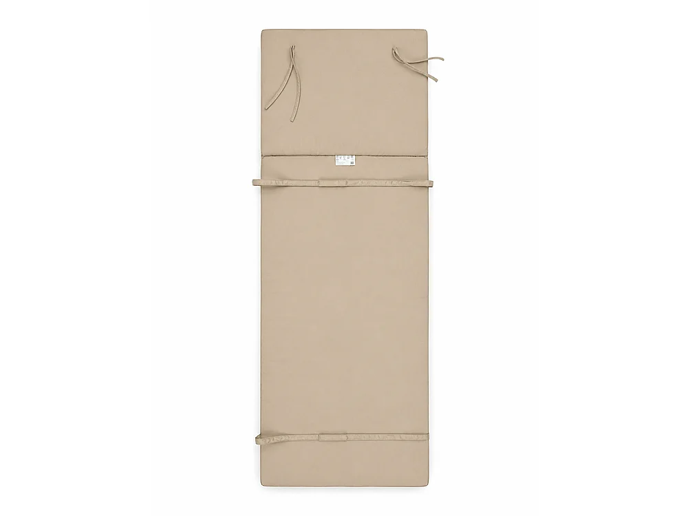 Tempo Style - Cuscino per lettino da esterno 192×61 cm con schienale reclinabile e velcro in poliestere – Beige