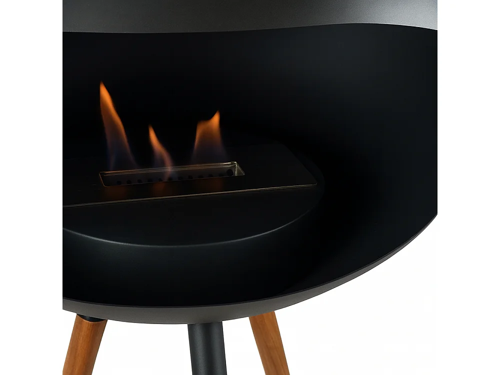 Tempo Style - Biocamino SICILY Nero/Legno Rovere