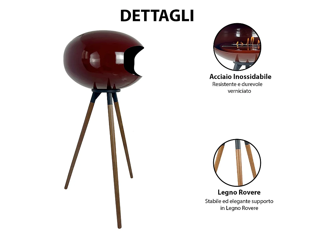 Tempo Style -Biocamino SICILY – Bordeaux/Legno Rovere