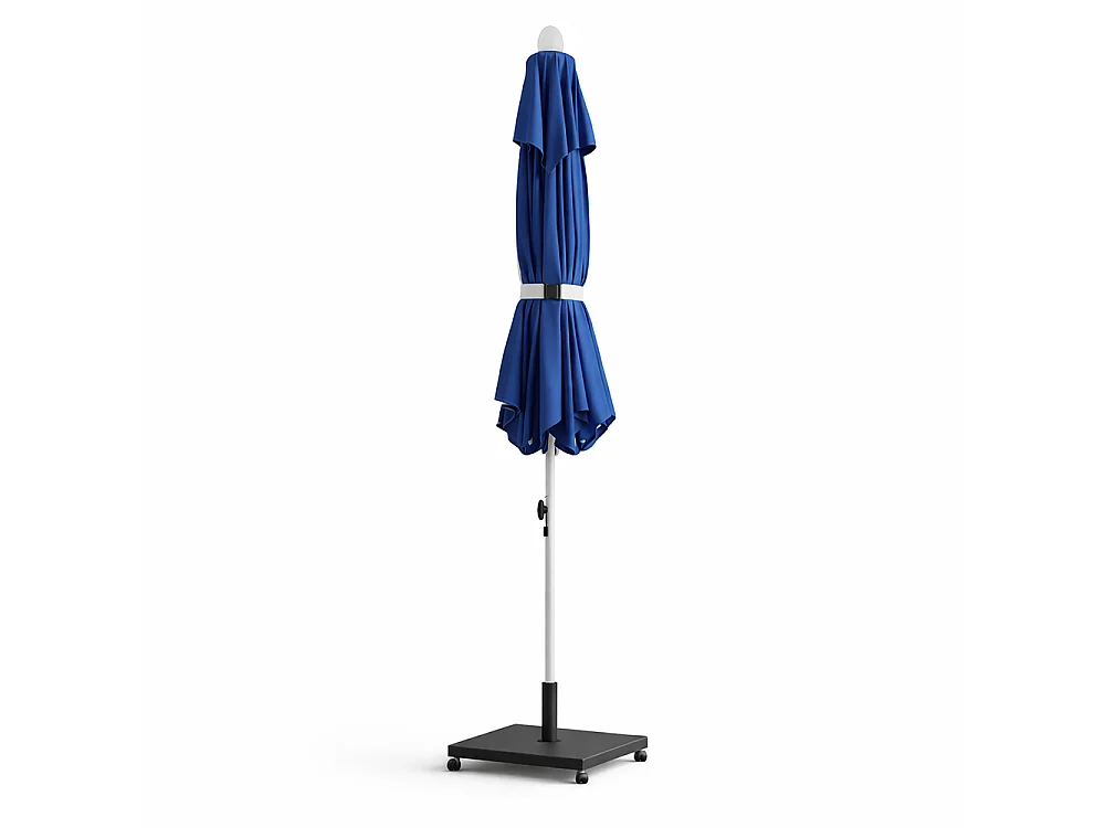 Tempo Style - Ombrellone da Giardino Parioli 3x3 m | Ombrellone da Esterno Inclinabile a 45° (Blu/Bianco)