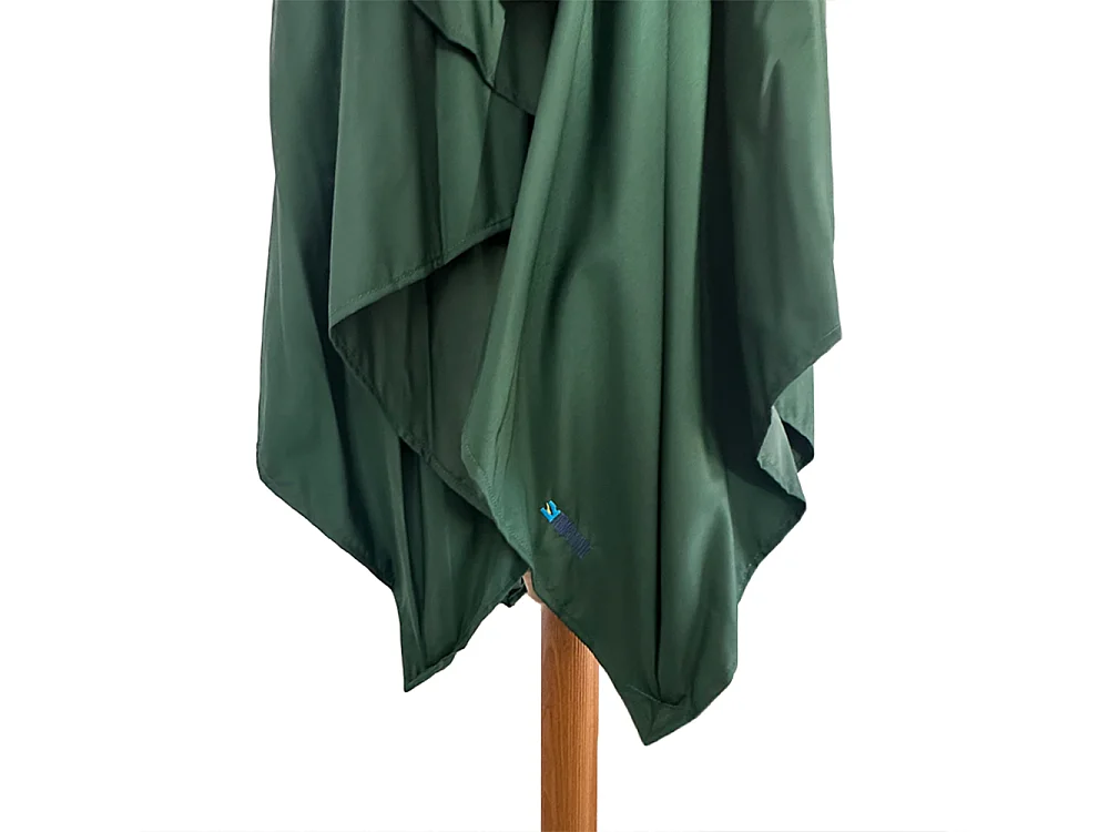 Tempo Style - Ombrellone da Giardino Parioli Plus 3x3 m | Robusto Ombrellone da Esterno in Alluminio e Poliestere 180g/㎡ (Verde/Legno Noce)