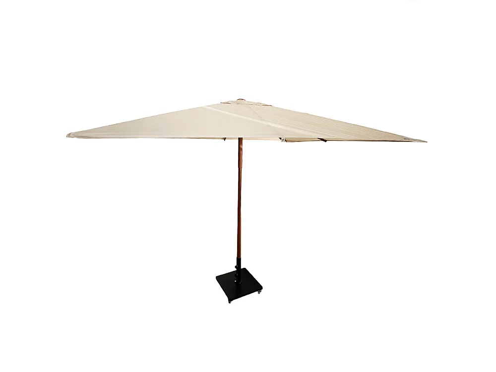 Tempo Style - Ombrellone da Giardino Parioli Plus 3x3 m | Robusto Ombrellone da Esterno in Alluminio e Poliestere 180g/㎡ (Beige/Legno Noce)