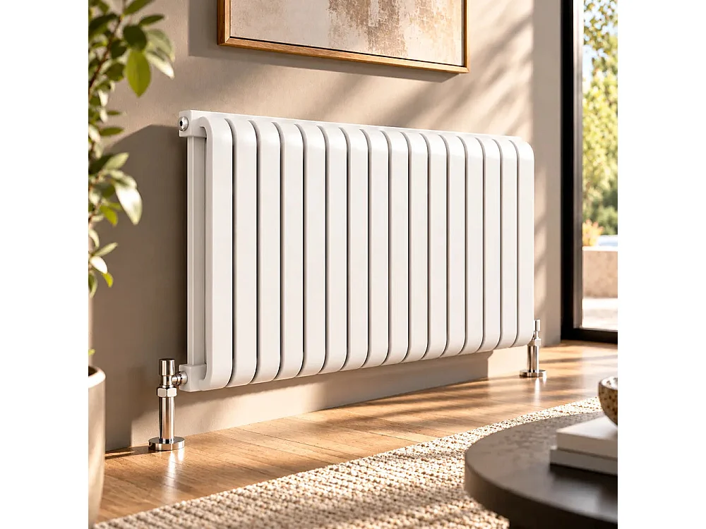Tempo Style - Radiateur 600x912 mm | 1128 W | Radiateur décoratif 3847 BTU, 17+12 éléments - Blanc