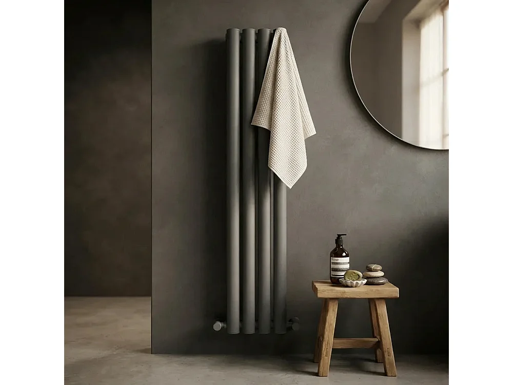 Tempo Style - Radiateur vertical 1800x240 mm | 678 W | Radiateur design 3857 BTU (4x2 éléments) - Anthracite