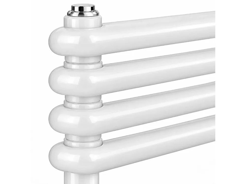 Tempo Style - Sèche-serviettes 1140x500 mm | 762 W | Radiateur décoratif 2601 BTU, 20 éléments (4+6+10), blanc