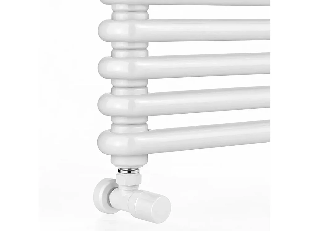 Tempo Style - Sèche-serviettes 1140x500 mm | 762 W | Radiateur décoratif 2601 BTU, 20 éléments (4+6+10), blanc