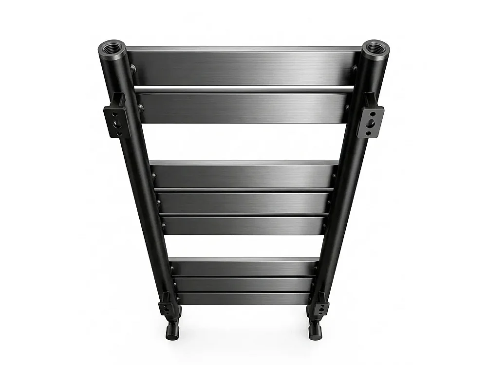 Tempo Style - Heated Towel Rail 800x500mm | 277W | Designer Radiator 994 BTU, 8 Elements (2+3+3) - Gunmetal