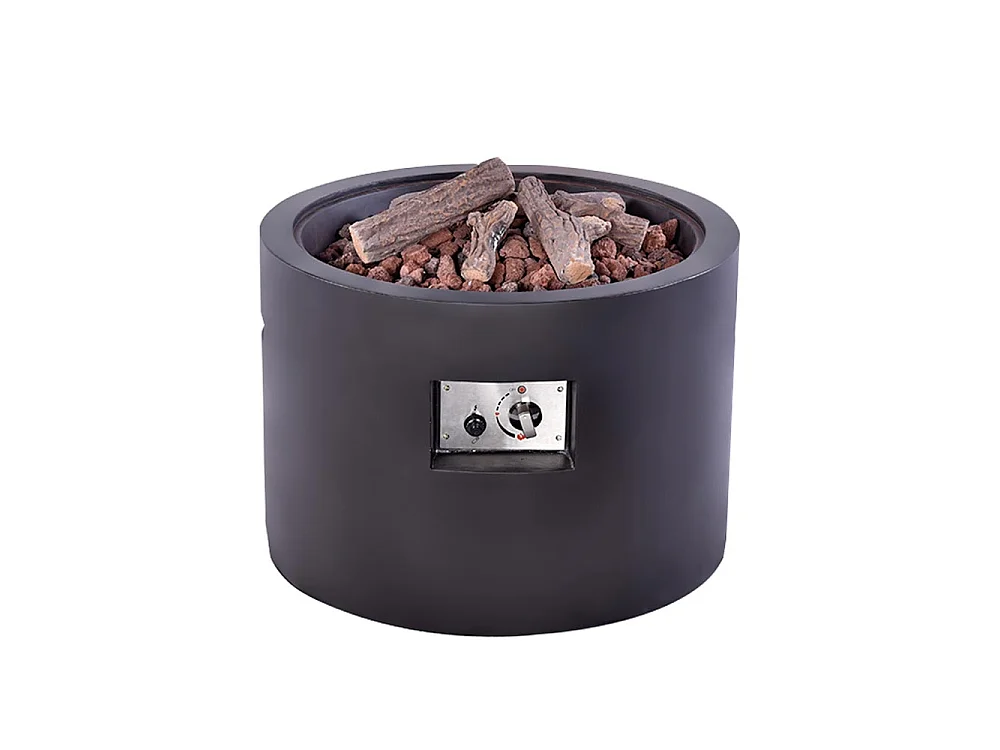 Tempo Style - Stufa a Gas WELA | Braciere a pavimento da 14 kW (+100mq) con coperchio, bruciatore e copertura antipioggia