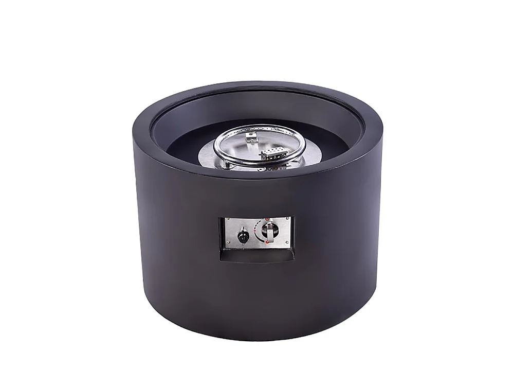Tempo Style - Stufa a Gas WELA | Braciere a pavimento da 14 kW (+100mq) con coperchio, bruciatore e copertura antipioggia
