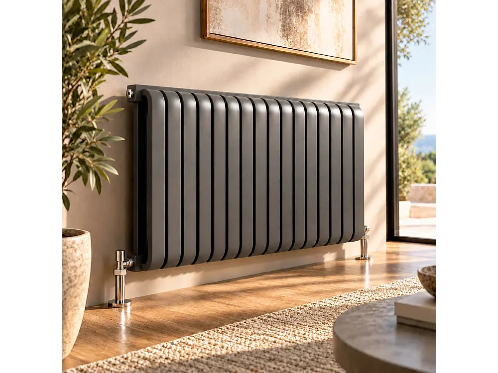 Tempo Style - Radiateur 600x912 mm | 1128 W | Radiateur décoratif 3847 BTU, 17+12 éléments - Anthracite