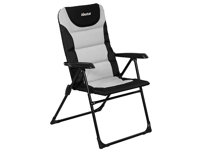 Lot de 2 chaises de camping pliantes en aluminium avec tissu Oxford, 5 positions
