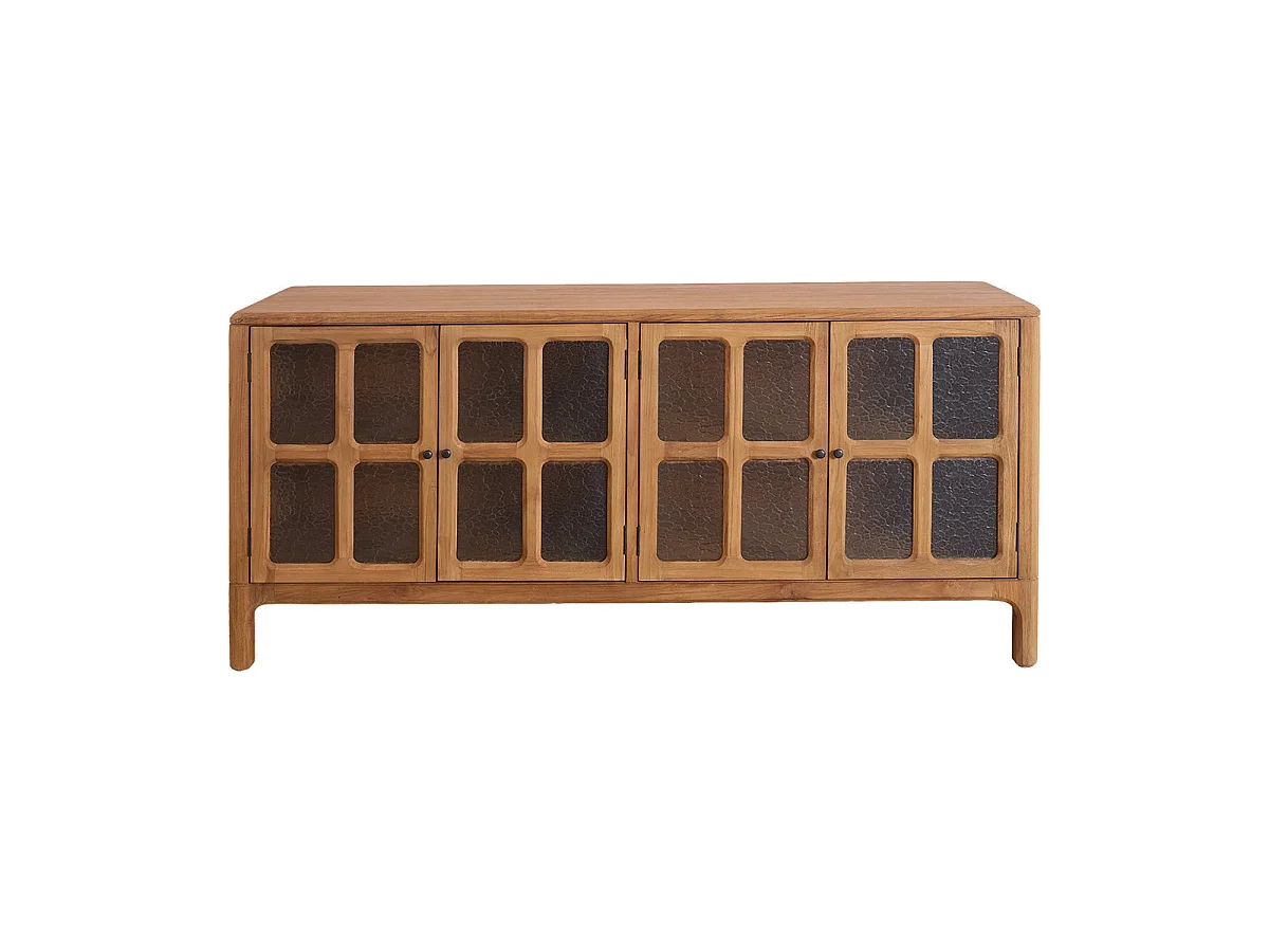 Credenza a 4 ante in legno massello riciclato naturale L180