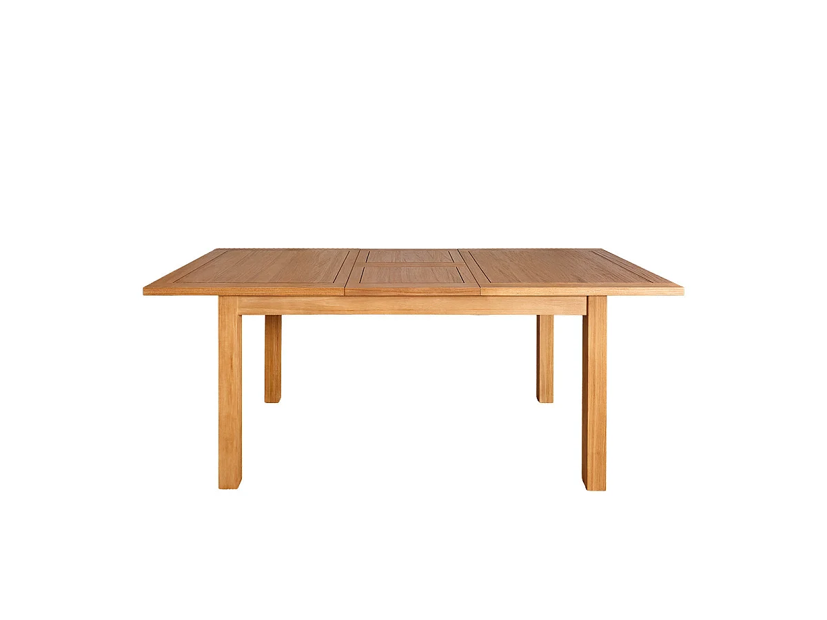 Table extensible en teck massif naturel rectangulaire 6 pers. L150 UZES