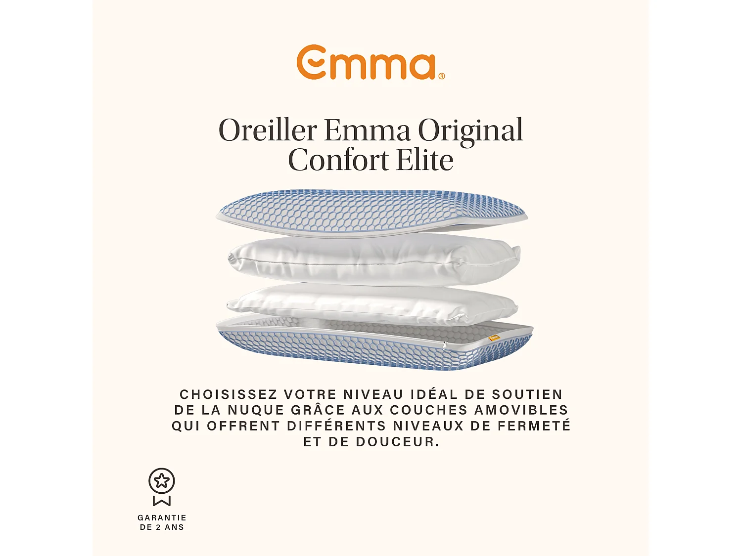 Oreiller Emma Original Confort Elite 40 x 70 cm