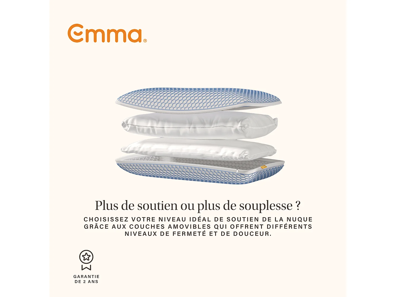 Oreiller Emma Original Confort Elite 40 x 70 cm