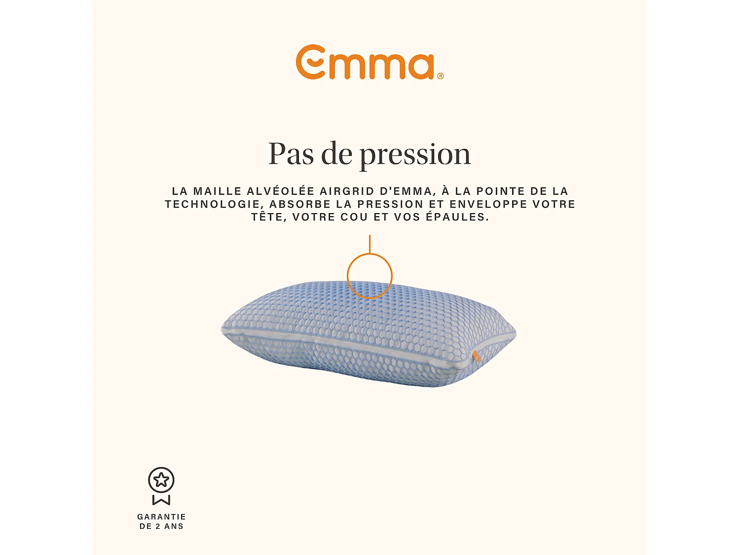 Oreiller Emma Original Confort Elite 40 x 70 cm