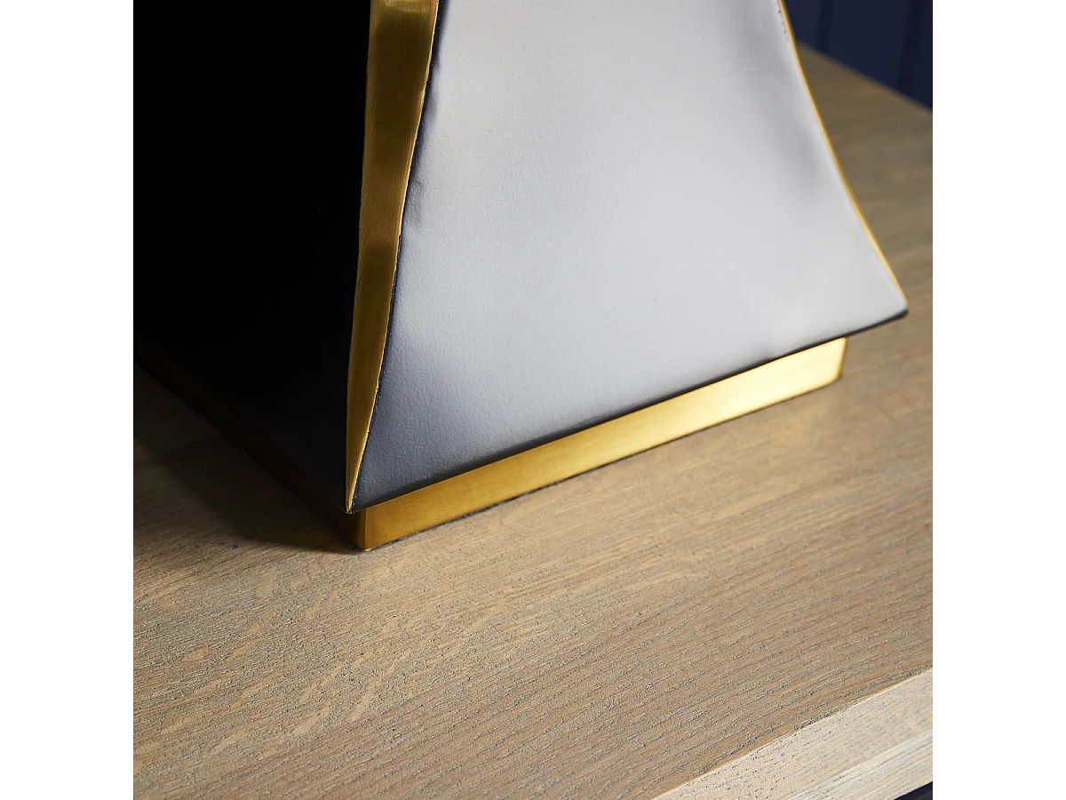 Zwarte en gouden metalen tafellamp, 62cm - VALERY Art Deco geïnspireerd