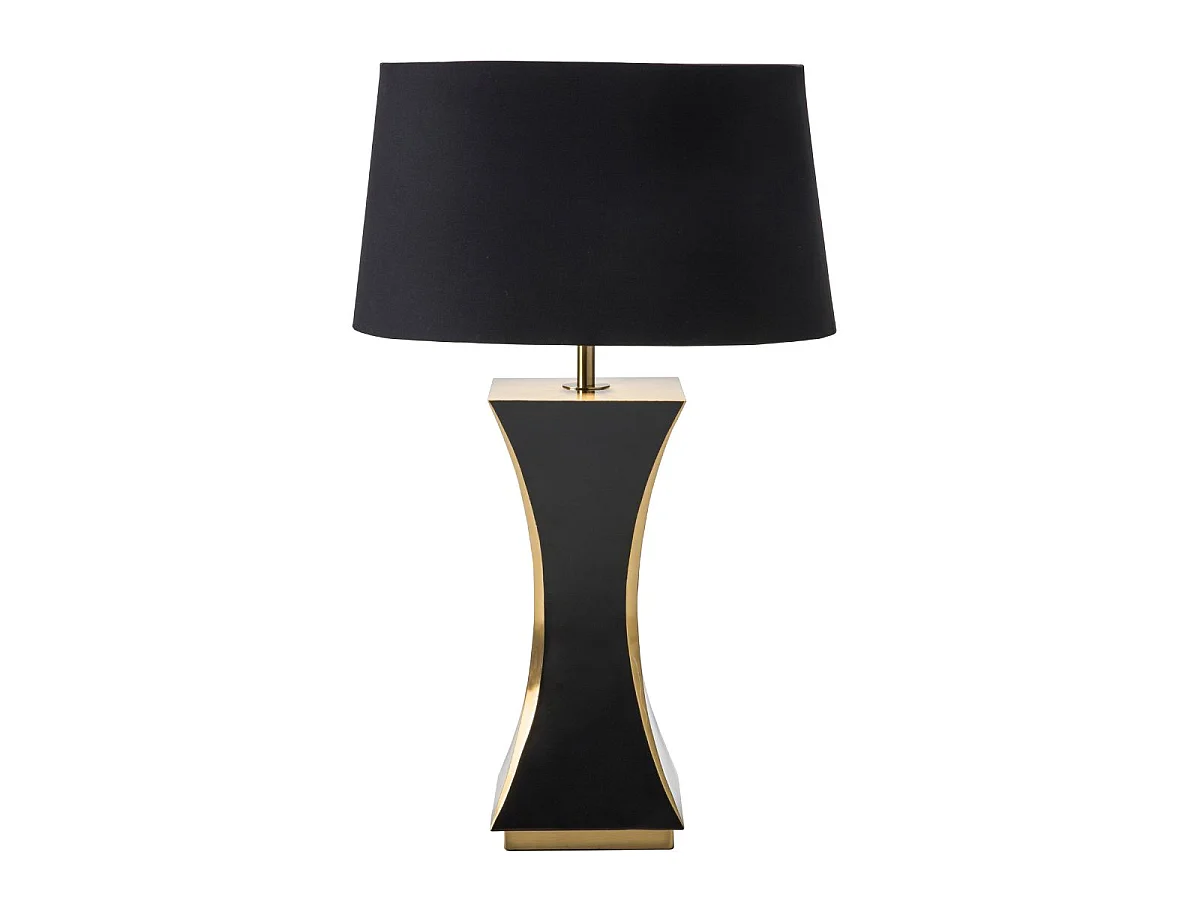 Zwarte en gouden metalen tafellamp, 62cm - VALERY Art Deco geïnspireerd