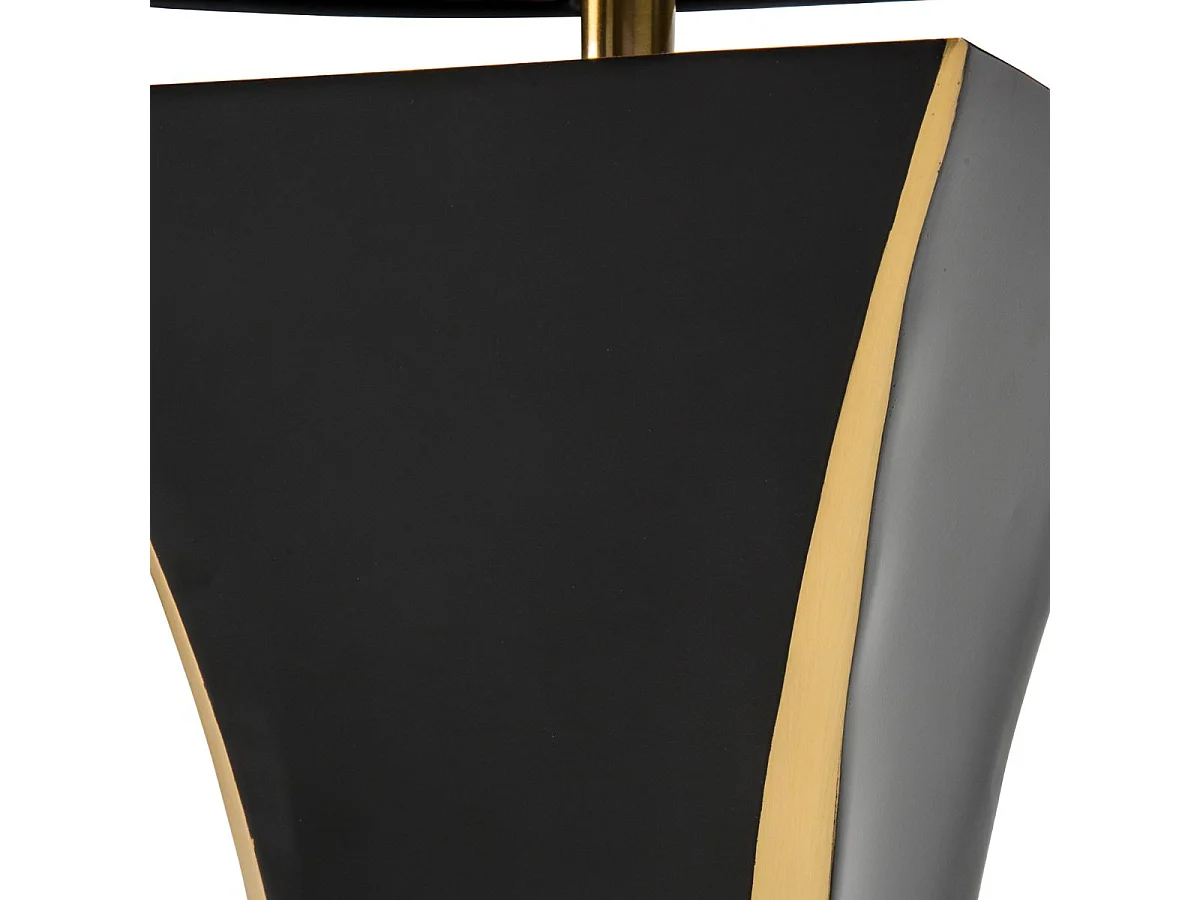Zwarte en gouden metalen tafellamp, 62cm - VALERY Art Deco geïnspireerd
