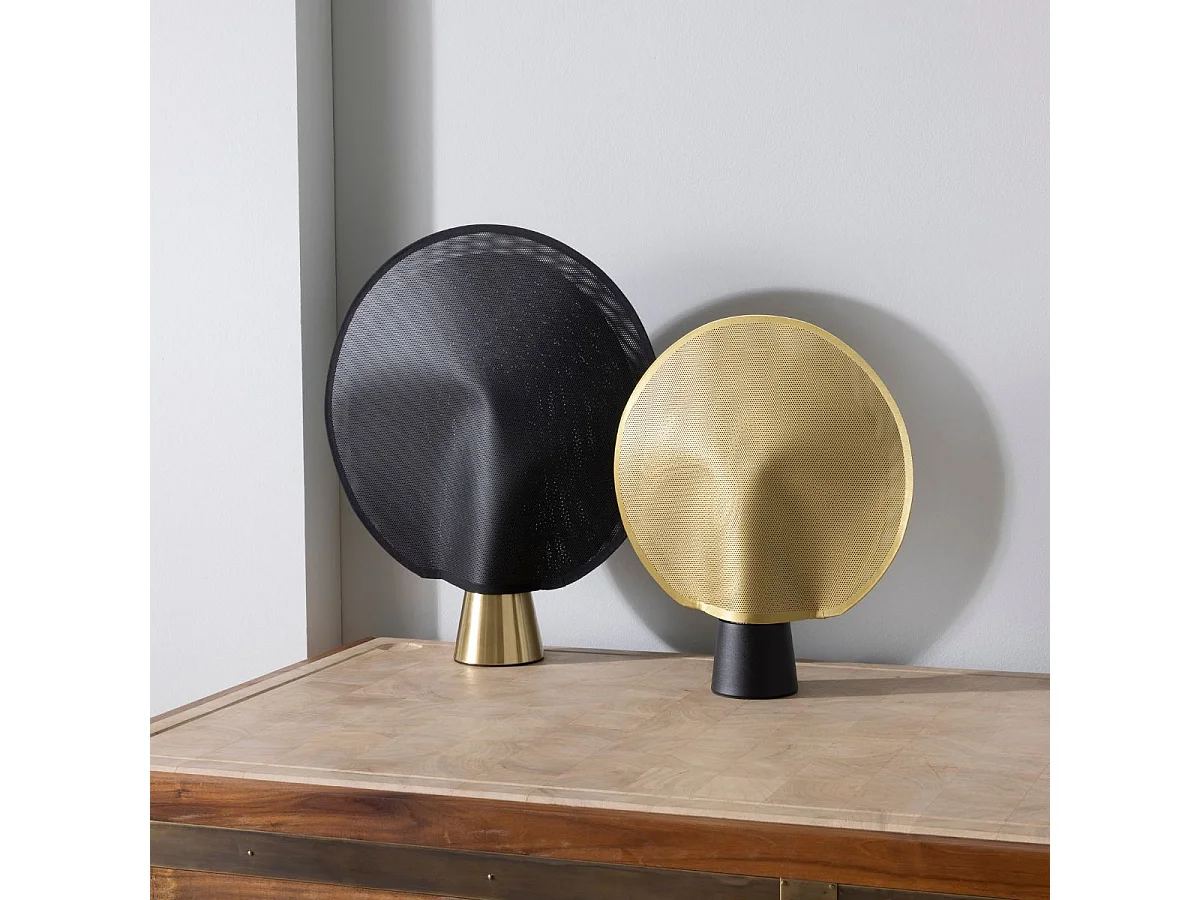 Zeitgemäße Mesh Lampe D.28cm in Gold & Schwarz oder Schwarz & Gold Finish